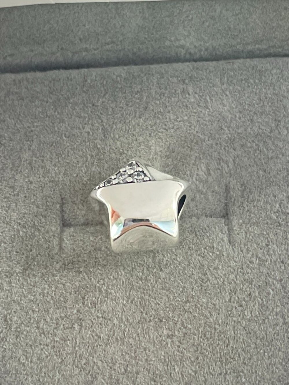 Pandora Curved Half Pave CZ Charm